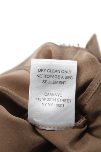 Cami NYC Womens Brown Floral V-Neck Sleeveless Blouse Size XS