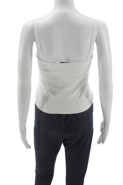Vince Womens White Pima Cotton Camisole Spaghetti Strap SquareNeck Petite Size S