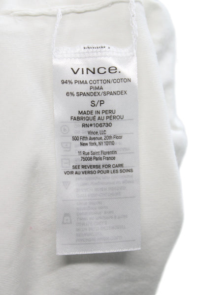 Vince Womens White Pima Cotton Camisole Spaghetti Strap SquareNeck Petite Size S