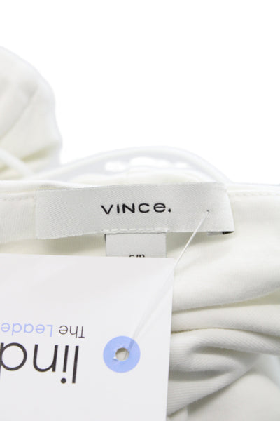 Vince Womens White Pima Cotton Camisole Spaghetti Strap SquareNeck Petite Size S