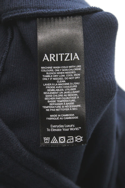 Aritzia Unisex Sweatpants Dark Blue Drawstring Cotton Size S