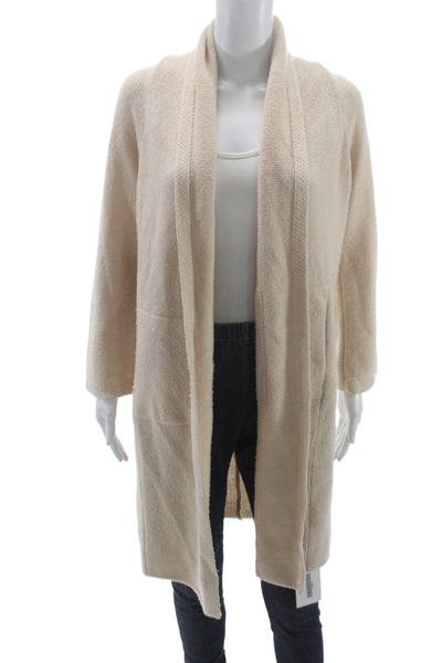 Vince Unisex Beige Wool Cashmere Cardigan Long Sleeve Size XS