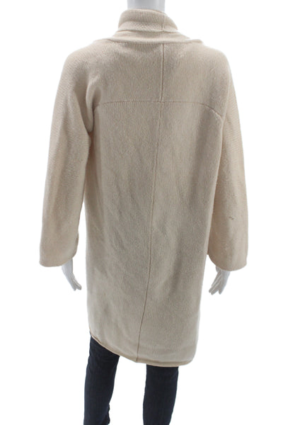 Vince Unisex Beige Wool Cashmere Cardigan Long Sleeve Size XS