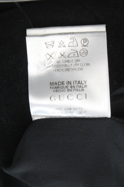 Gucci Womens Shift T Shirt Dress Black Crew Neck Knee Length Size 42