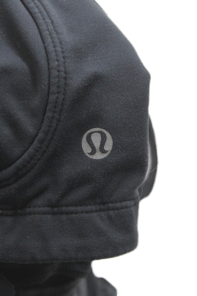 Lululemon Womens Mesh Detail Pullover Sports Bra Black Size 34 C