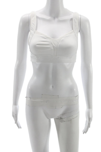 Lululemon Womens Mesh Inset Sports Bra White Size 34 C