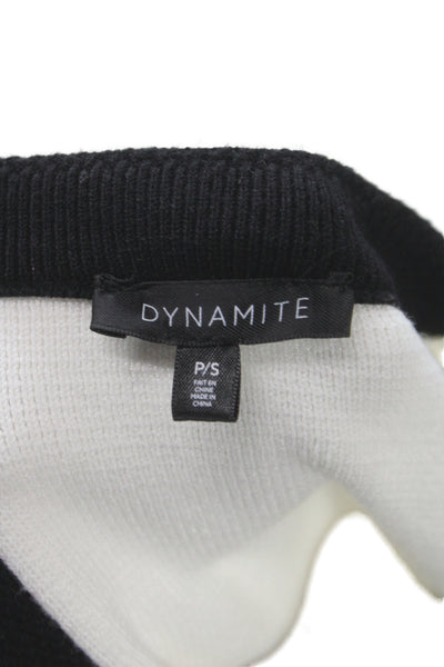 Dynamite Unisex White Classic Round Neck Button Long Sleeve Cardigan Size S