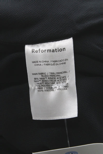 Reformation Womens Straight Pencil Skirt Black Knee Length Size 6