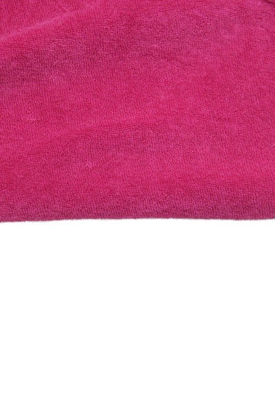 Orlebar Brown Girls Short Sleeve V Neck Terry Pocket Polo Shirt Pink Size 10