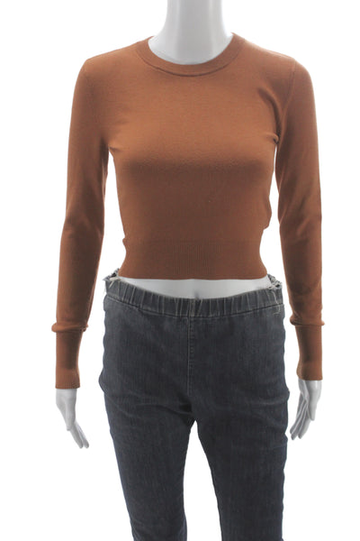 Intermix Unisex Brown Pullover Sweater Crewneck Long Sleeve Size XS