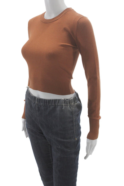 Intermix Unisex Brown Pullover Sweater Crewneck Long Sleeve Size XS