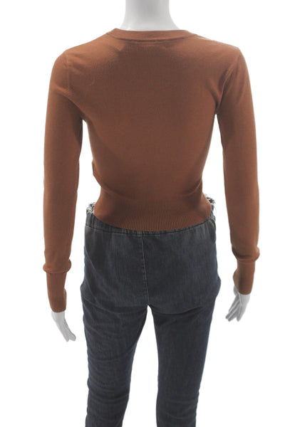 Intermix Unisex Brown Pullover Sweater Crewneck Long Sleeve Size XS