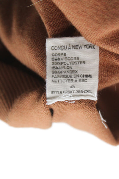 Intermix Unisex Brown Pullover Sweater Crewneck Long Sleeve Size XS