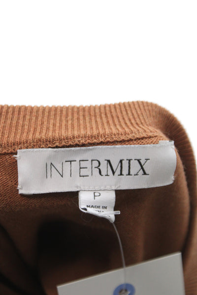 Intermix Unisex Brown Pullover Sweater Crewneck Long Sleeve Size XS