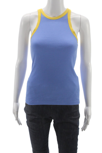 Polo Ralph Lauren Women Ringer Tank High Neck Blue Size S