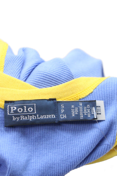 Polo Ralph Lauren Women Ringer Tank High Neck Blue Size S