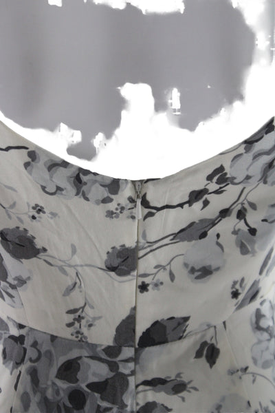 Zimmermann Women Silk Floral V-Neck Slip Dress Sleeveless Knee Length Size 1