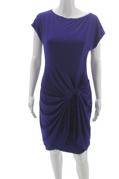 Lauren Ralph Lauren Womens Sheath Dress Purple Short Sleeve Knee Length Size 8