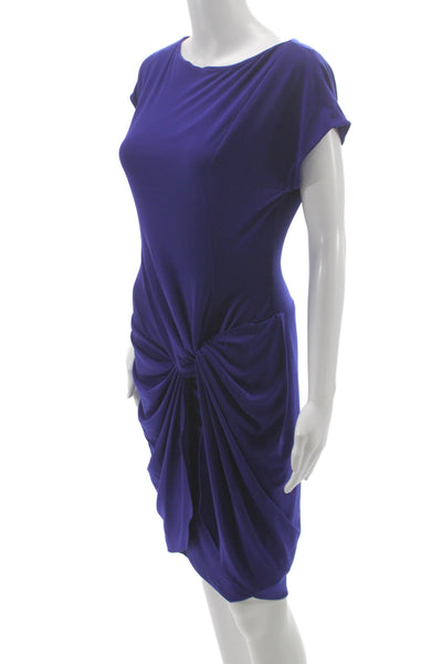 Lauren Ralph Lauren Womens Sheath Dress Purple Short Sleeve Knee Length Size 8
