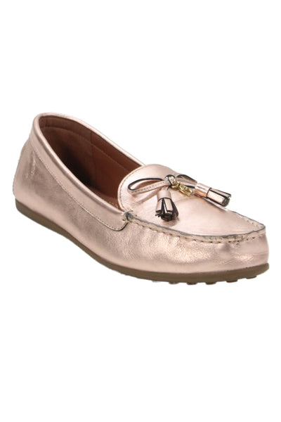 Coach Womens Leather Slide On Loafers Rose Gold Size 8 B