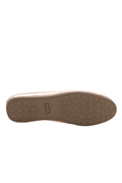 Coach Womens Leather Slide On Loafers Rose Gold Size 8 B