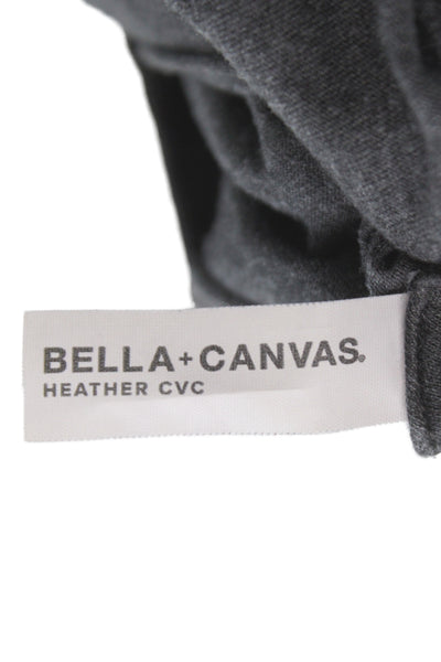 Bella + Canvas Womens Cropped Tank Dark Gray Cotton Polyester Crewneck Size M