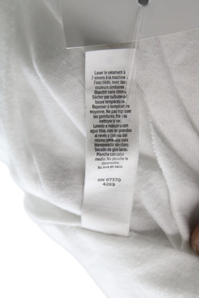 Bella + Canvas Womens Solid White Cropped Tank Crewneck Size M