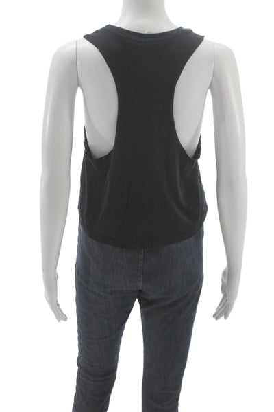 Bella + Canvas Womens Cropped Basic Tank Black Crewneck Sleeveless Size M