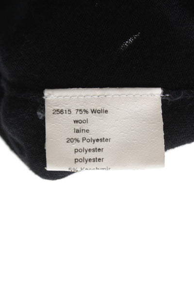 BASLER Womens Black V-Neck Cardigan Wool Cashmere Long Sleeve Size 38