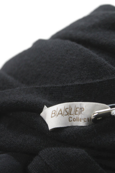 BASLER Womens Black V-Neck Cardigan Wool Cashmere Long Sleeve Size 38