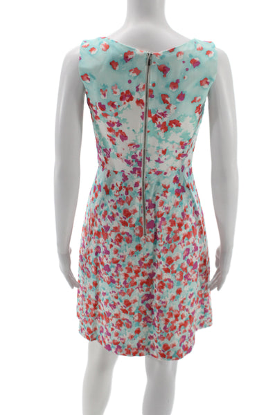 Gerard Darel Women Light Blue Floral A-Line Dress Size 36