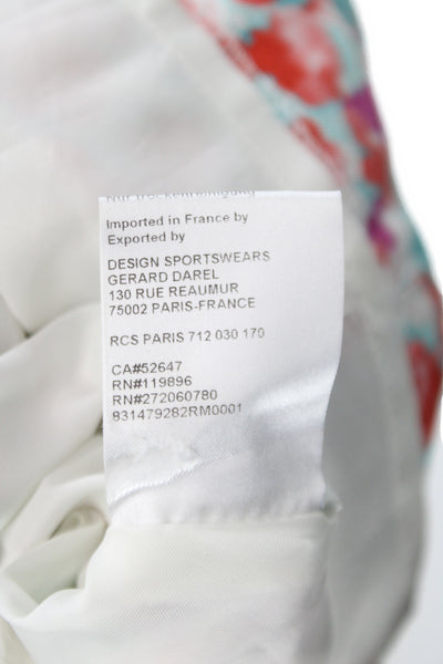 Gerard Darel Women Light Blue Floral A-Line Dress Size 36