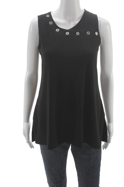 Sympli Womens Sleeveless Tunic Tank Black Size 4