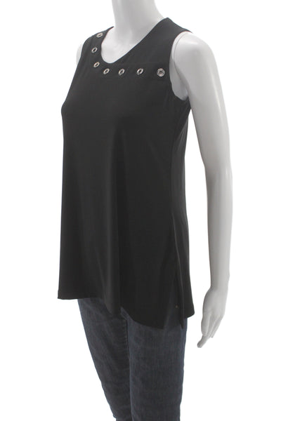 Sympli Womens Sleeveless Tunic Tank Black Size 4