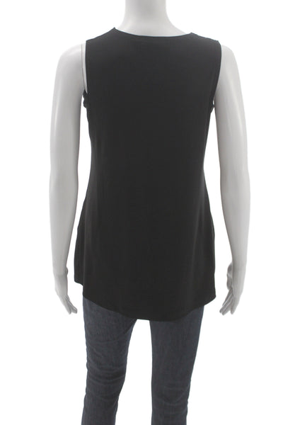 Sympli Womens Sleeveless Tunic Tank Black Size 4