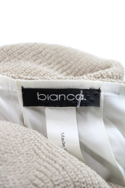 Bianca Women Beige V-Neck 3/4 Sleeve Tunic Viscose Blend Boho Size 8