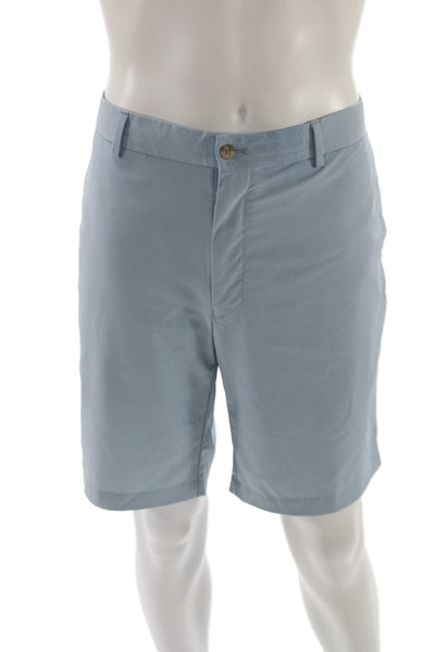 Peter Millar Mens Chino Shorts Light Blue Size 36