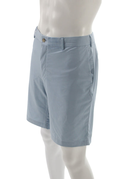 Peter Millar Mens Chino Shorts Light Blue Size 36