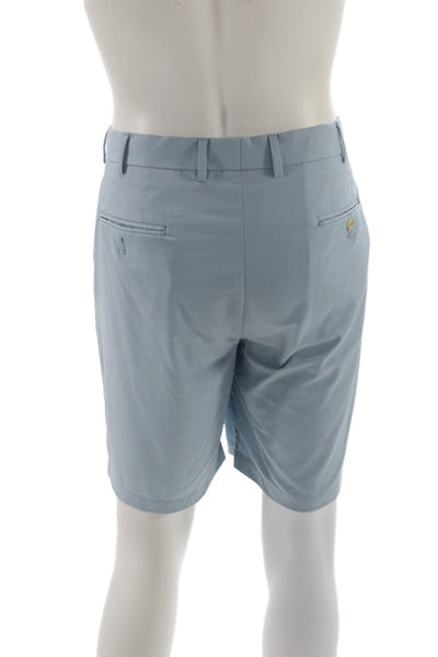 Peter Millar Mens Chino Shorts Light Blue Size 36