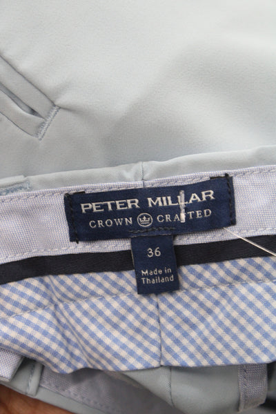 Peter Millar Mens Chino Shorts Light Blue Size 36