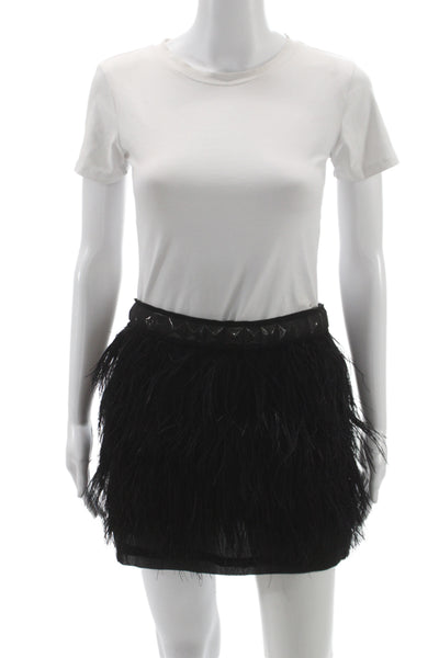 Michael Kors Women Black Mini Skirt Polyester Size 0