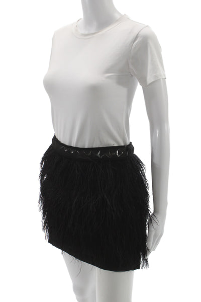 Michael Kors Women Black Mini Skirt Polyester Size 0
