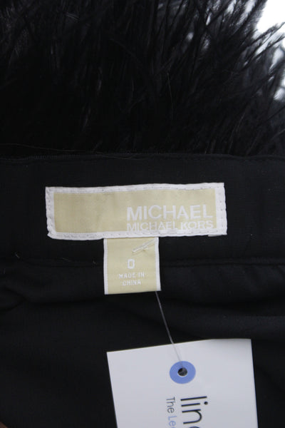 Michael Kors Women Black Mini Skirt Polyester Size 0