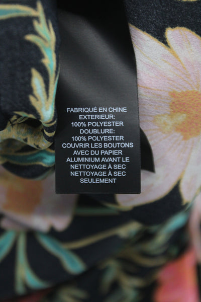 Kate Spade New York Women Fit & Flare Mini Dress Black Floral Size 00
