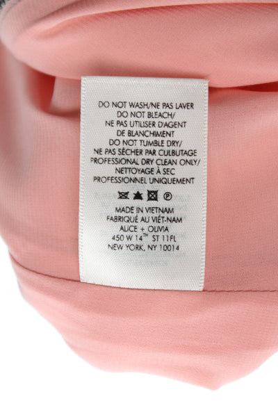 Alice + Olivia Women A-Line Mini Dress Pink Sleeveless Round Neck Size 2