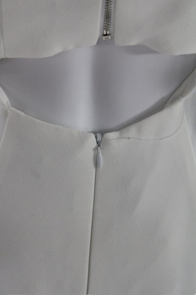 Trina Turk Womens Fit & Flare Sundress White V-Neck Sleeveless Size 0