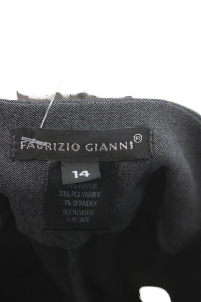 Fabrizio Gianni Women Cropped Ankle Dress Pants Dark Gray Size 14