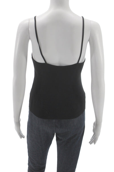 ALC Womens V Neck Spaghetti Strap Camisole Black Polyester Size XS