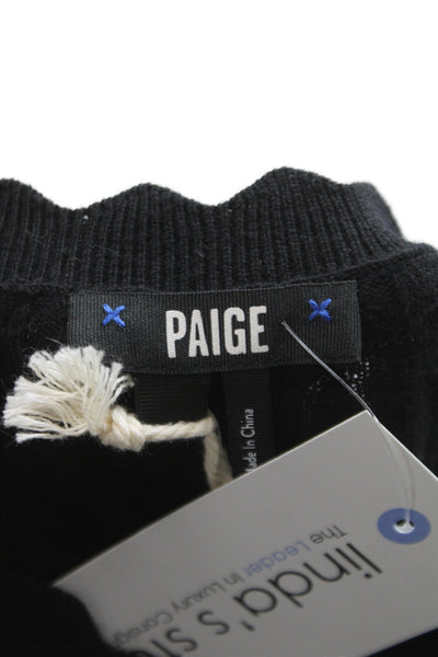 Paige Womens Black Sleeveless Crewneck Tank Organic Cotton Silk Size XS