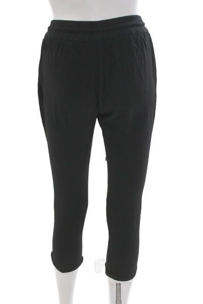 Stella McCartney Womens Cropped Jogger Pants Black Size 34